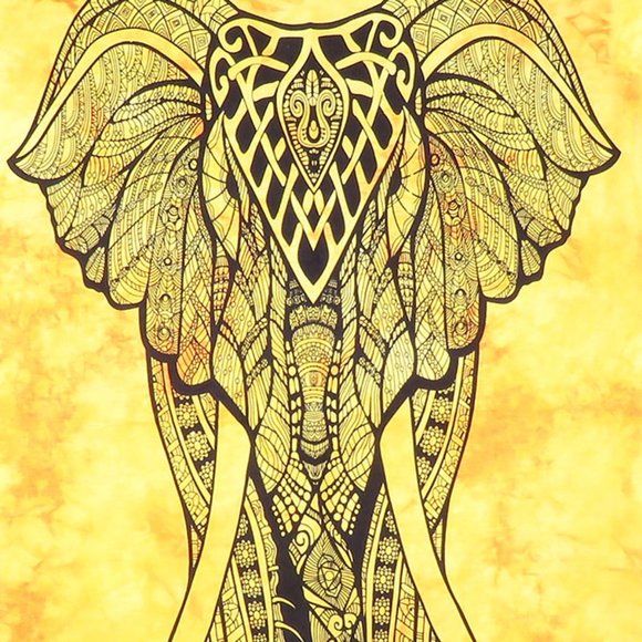 Elephant Poster Cotton Wall Tapestry Animal Print - Picture 4 of 5